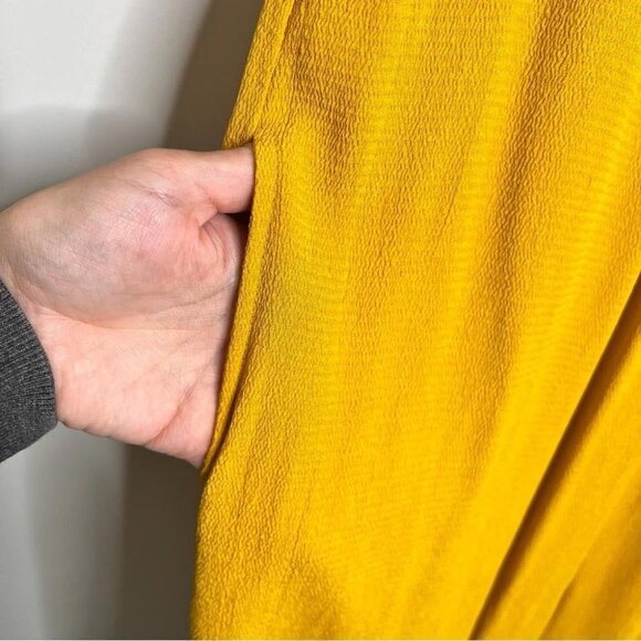 Maeve Anthropologie Womens Size XS Verdet Gold Swing Mini Dress FLAW Stretch - Picture 10 of 15